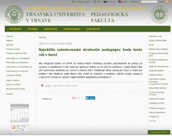 pdf.truni.sk – 22. 3. 2016: Najväčšie celoslovenské stretnutie pedagógov bude tento rok v Senci