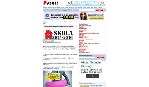www.spravy.pozri.sk – 5. 11. 2015: Celoslovenské stretnutie riaditeľov škôl už čoskoro