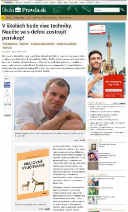 skola.pravda.sk – 5. 11. 2015: V školách bude viac techniky. Naučte sa s deťmi zostrojiť periskop!