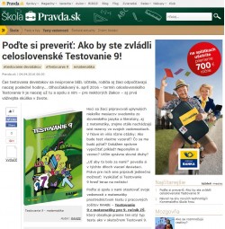 skola.pravda.sk – 4. 4. 2016: Poďte si preveriť: Ako by ste zvládli celoslovenské Testovanie 9!
