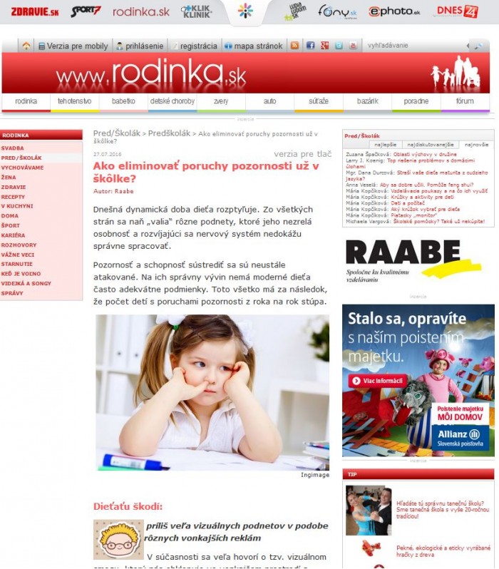rodinka.sk – 13. 11. 2016: Predčitateľská gramotnosť – čo to vlastne je? 