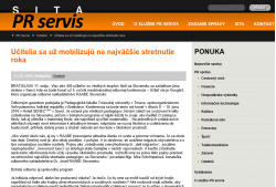SITA – 11. 5. 2016: Učitelia sa už mobilizujú na najväčšie stretnutie roka