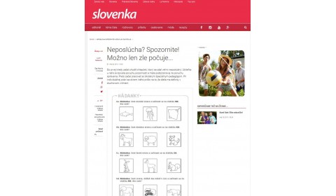 zenskyweb.sk – 25. 5. 2016: Neposlúcha? Spozornite! Možno len zle počuje...