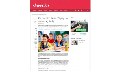zenskyweb.sk – 30. 5. 2016: Keď sa blíži škola: Zápisy do základnej školy  