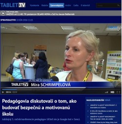 TABLET.TV – 10. 6. 2016: Učiteľ nie je Google 3: Ako budovať bezpečnú a motivovanú školu?