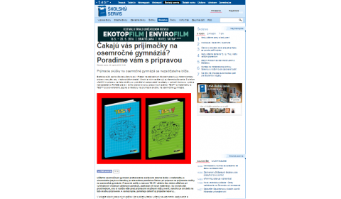 skolskyservis.sk – 28. 4. 2016: Čakajú vás prijímačky na osemročné gymnáziá? Poradíme vám s prípravou 