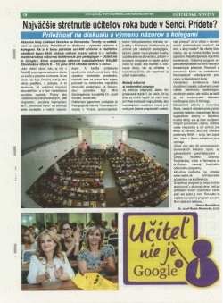 Učiteľské noviny – 5/2016: Najväčšie stretnutie učiteľov roka bude v Senci. Prídete?