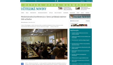 ucn.sk – 24. 6. 2016 – Medzinárodná konferencia v Senci prilákala takmer 500 učiteľov