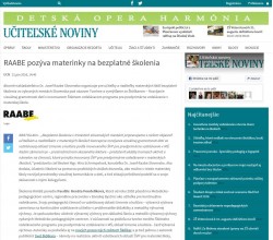 ucn.sk – 21. 6. 2016: RAABE pozýva materinky na bezplatné školenia