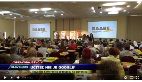 TV Vega – 10. 6. 2016: Učiteľ nie je Google - najväčšia konferencia konferencia pedagógov na Slovensku 