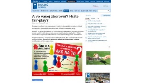 www.skolskyservis.sk – 31. 10. 2017: A vo vašej zborovni? Hráte fair-play?