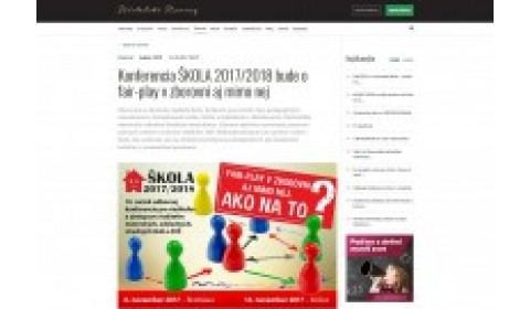 www.ucn.sk – 12. 10. 2017: Konferencia ŠKOLA 2017/2018 bude o fair-play v zborovni aj mimo nej