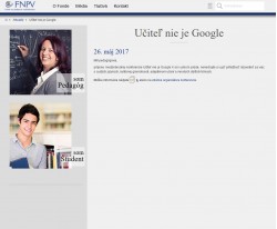 fnpv.sk – 26. 5. 2017: Učiteľ nie je Google 4 