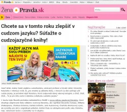 pravda.sk – 16. 1. 2017: Chcete sa v tomto roku zlepšiť v cudzom jazyku? Súťažte o cudzojazyčné knihy!