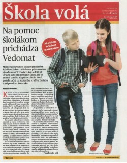 denník Pravda – 16. 8. 2017: Na pomoc školákom prichádza Vedomat