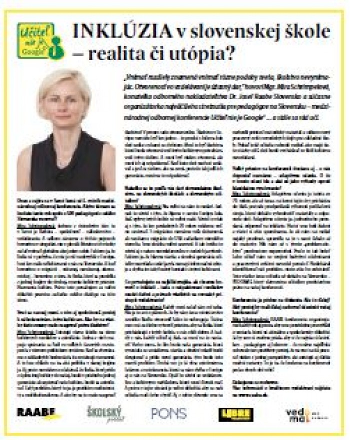 Pravda – 15. 6. 2017: INKLÚZIA v slovenskej škole – realita či utópia? 