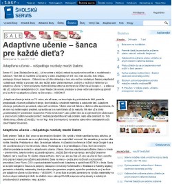 skolskyservis.sk – 15. 06. 2017: Adaptívne učenie – šanca pre každé dieťa? 