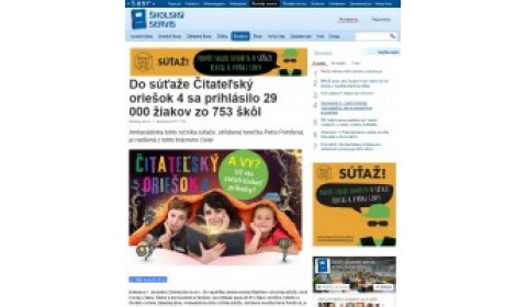 www.skolskyservis.sk – 1. 12. 2017: Do súťaže Čitateľský oriešok 4 sa prihlásilo 29 000 žiakov zo 753 škôl