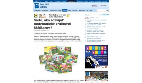 skolskyservis.sk – 3. 8. 2017: Viete, ako rozvíjať matematické zručnosti škôlkarov? 