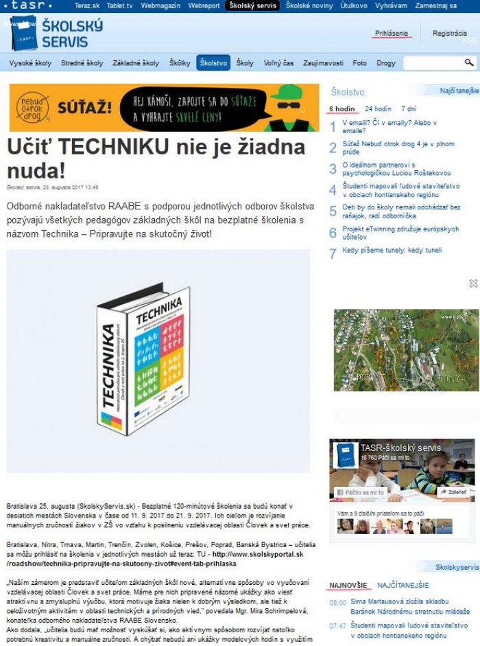 www.skolskyservis.sk – 25. 8. 2017: Učiť TECHNIKU nie je žiadna nuda!  