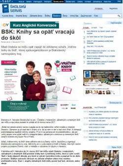 skolskyservis.sk – 4. 2. 2017: BSK: Knihy sa opäť vracajú do škôl