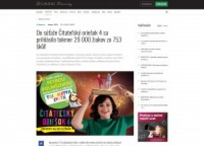 www.ucn.sk – 29. 11. 2017 – Do súťaže Čitateľský oriešok 4 sa prihlásilo takmer 29 000 žiakov zo 753 škôl!