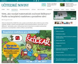 ucn.sk – 4. 8. 2017: Viete, ako rozvíjať matematické zručnosti škôlkarov? Poďte na bezplatnú roadshow a poradíme vám! 