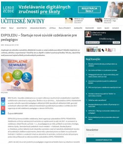 ucn.sk – 25. 2. 2017: EXPOLEDU – Štartuje nové súvislé vzdelávanie pre pedagógov