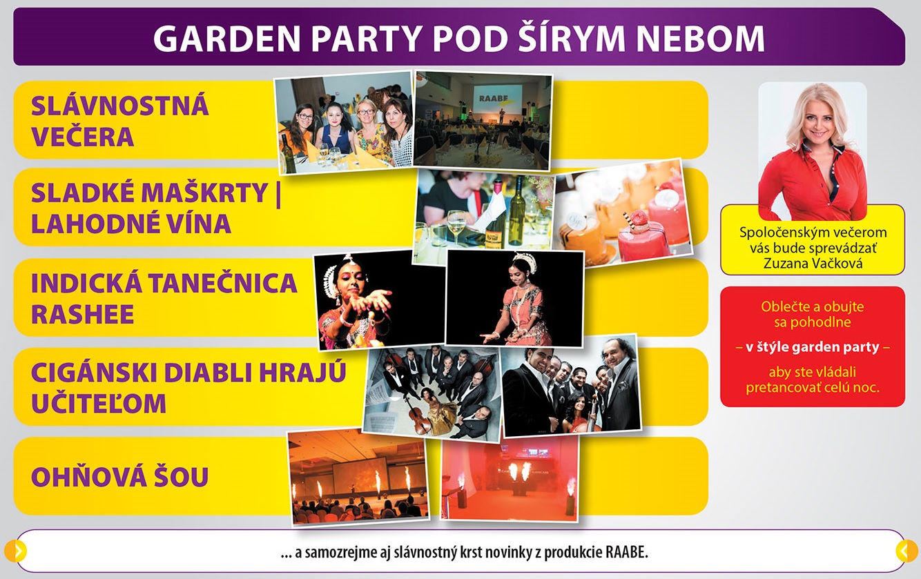 GARDEN PARTY POD ŠÍRYM NEBOM