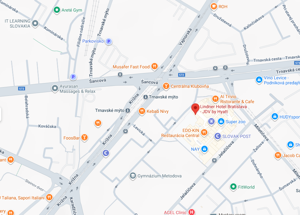 Mapa – Lindner Hotel Bratislava